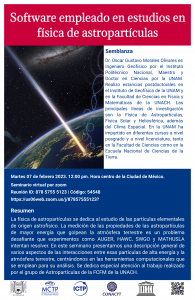 Software empleado en estudios en física de astropartículas MCTP